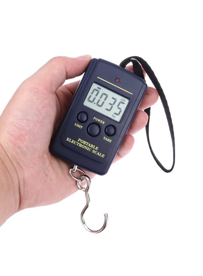Chabeia 10g-40kg Luggage Weight Scale, Portable Handheld Travel Luggages Electronic Scale, High Precision Portable Hanging Digital Scales with Hooks for Food Fishing Hunting Travel Luggage Weighing(Blue) - Image 1